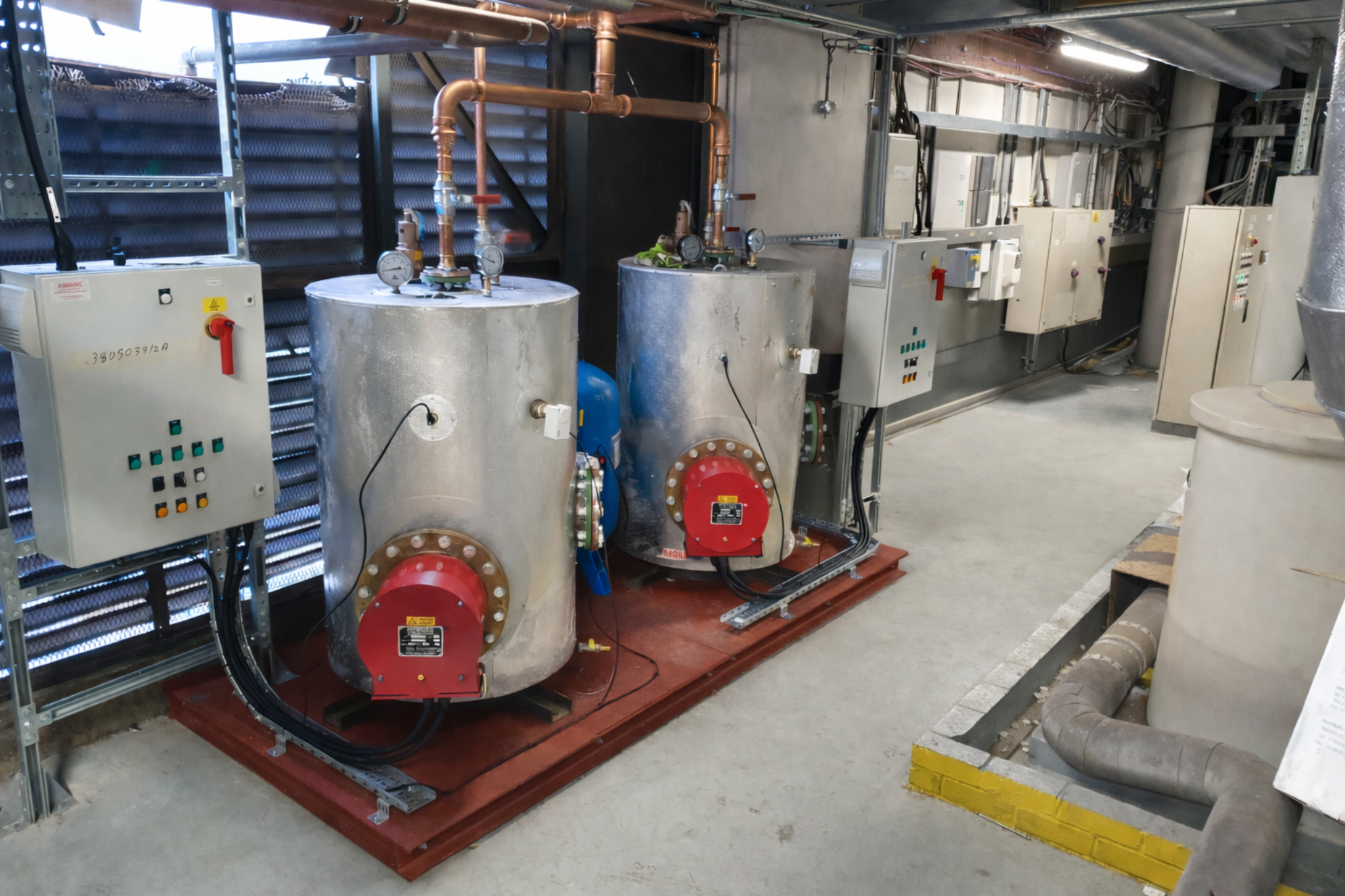 Commercial plant room electrical installation